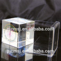 Fashion personalized 3D crystal photo cube/glass cube photo frame